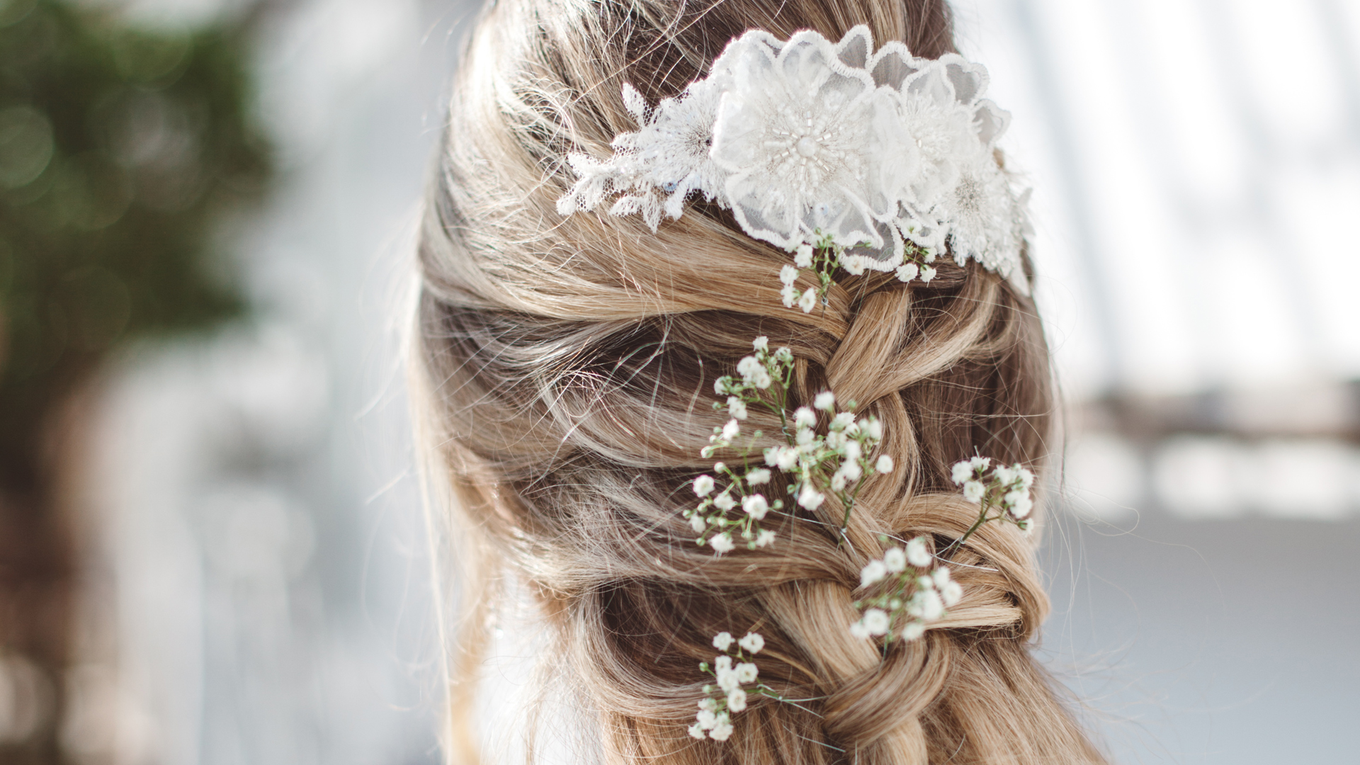 Blonde White Flower and Lace