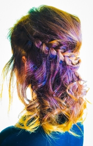 German Braid Into Loose Curls