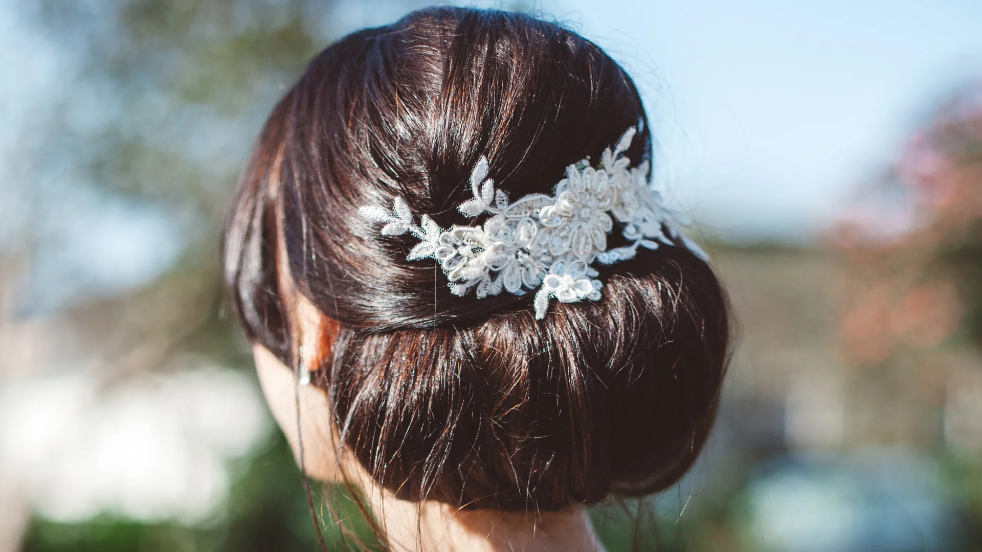 Brunette White Lace